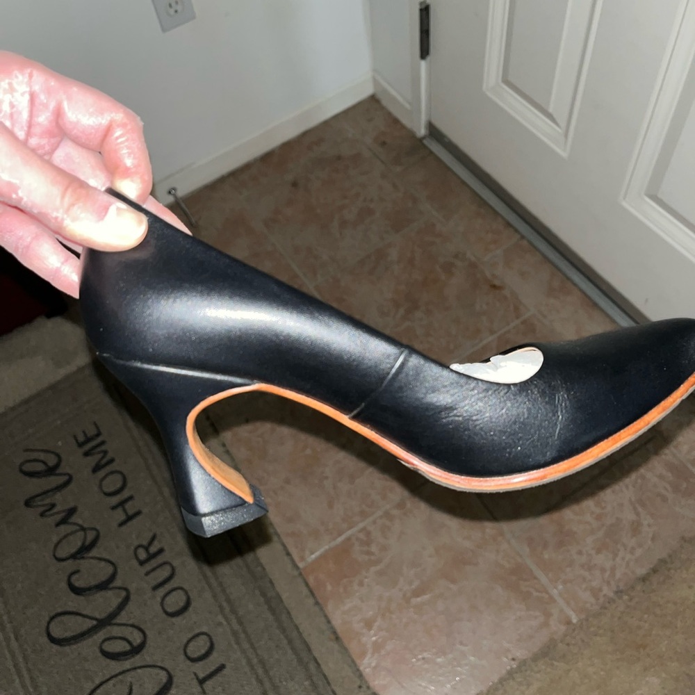 John Fluevog Black Leather Heels